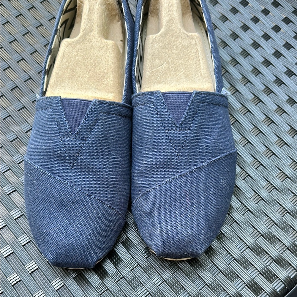 Toms Blue Canvas Slip-On Shoes 7.5 Men’s